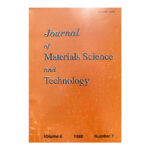 Journal of materials science and technology. Vol. 6. Number 1 / 1998